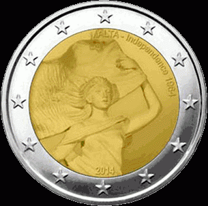 Malta 2 euro 2014a Onafhankelijk UNC